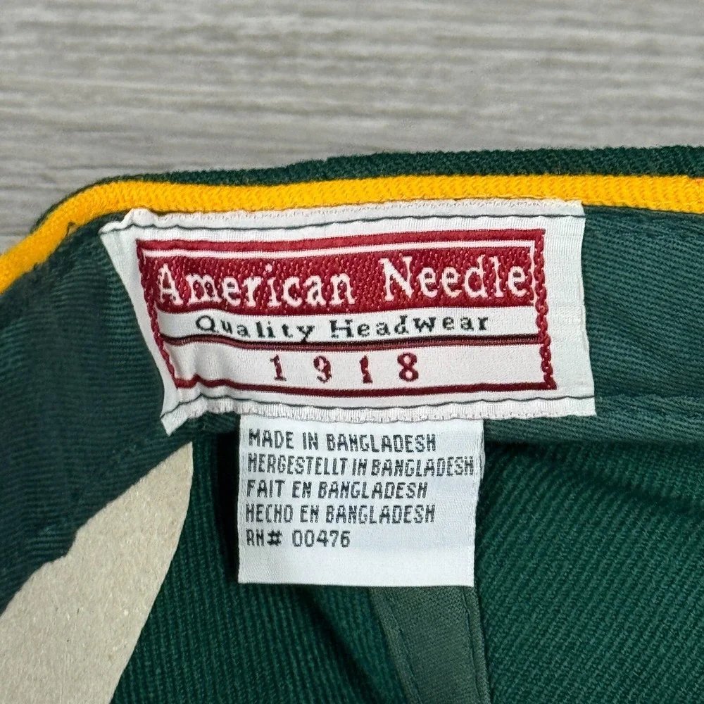 Vintage Green Bay Packers Hat Cap Strapback Adjustable Nfl American‎ Needle New